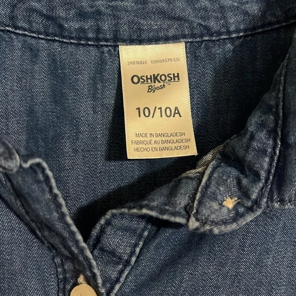 Osh Kosh denim dress with lined tulle skirt.